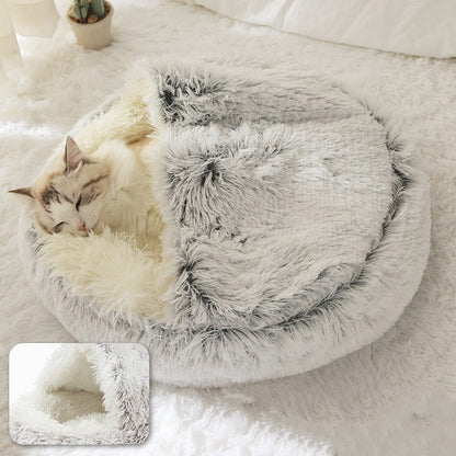 Cats Round Plush Bed