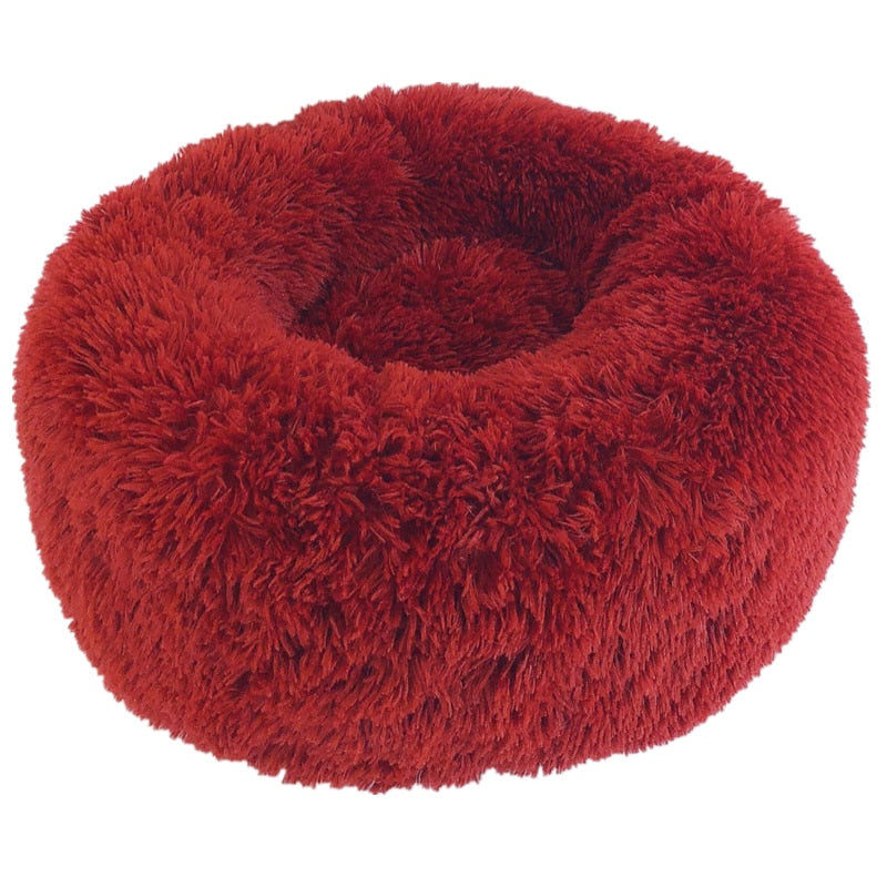 Pet's Round Shaped Fluffy Bed