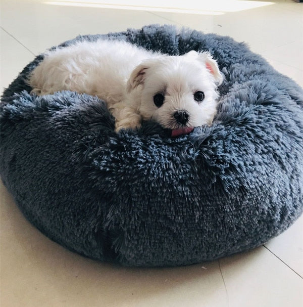 Pet's Round Shaped Fluffy Bed