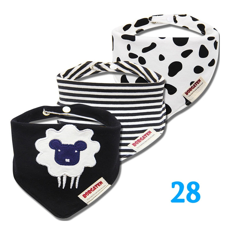 Colorful Waterproof Baby Bibs 3 pcs Set