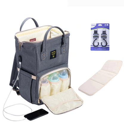 Plain Polyester Diaper Backpack