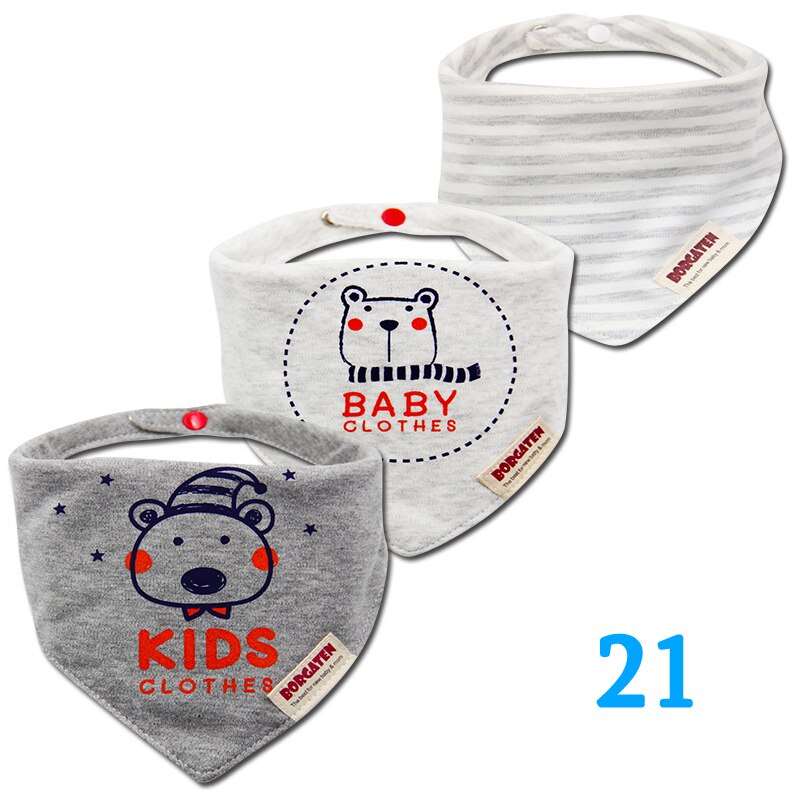 Colorful Waterproof Baby Bibs 3 pcs Set