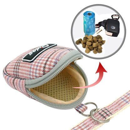 Dog Warm Plaid Vest with Leash