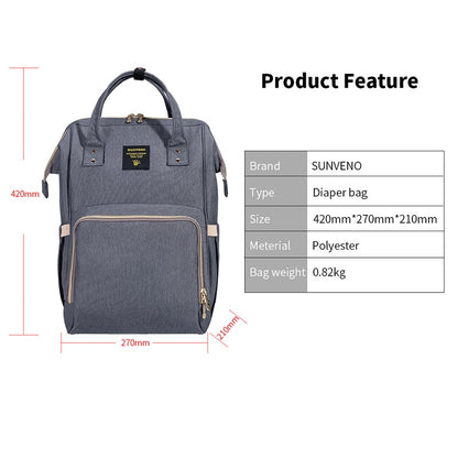 Plain Polyester Diaper Backpack