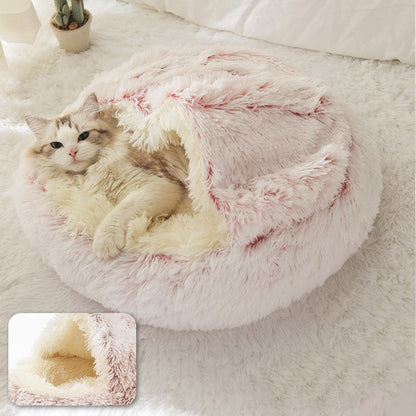 Cats Round Plush Bed