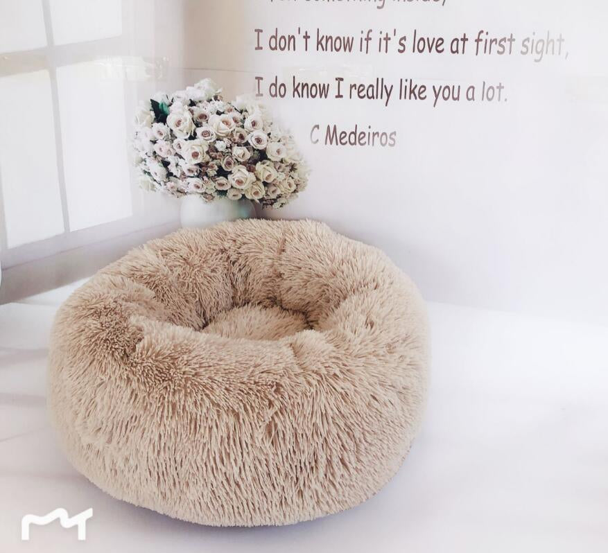 Pet's Round Shaped Fluffy Bed